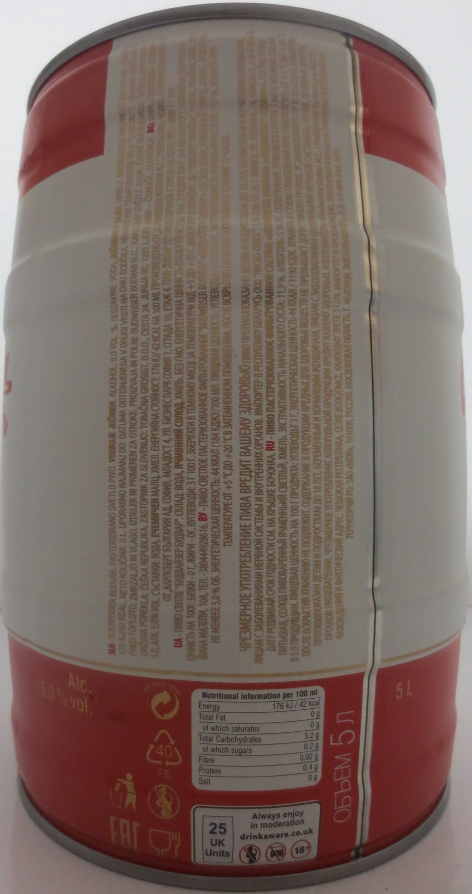 Budweiser Budvar ORIGINAL CZECH LAGER (5L) č.4