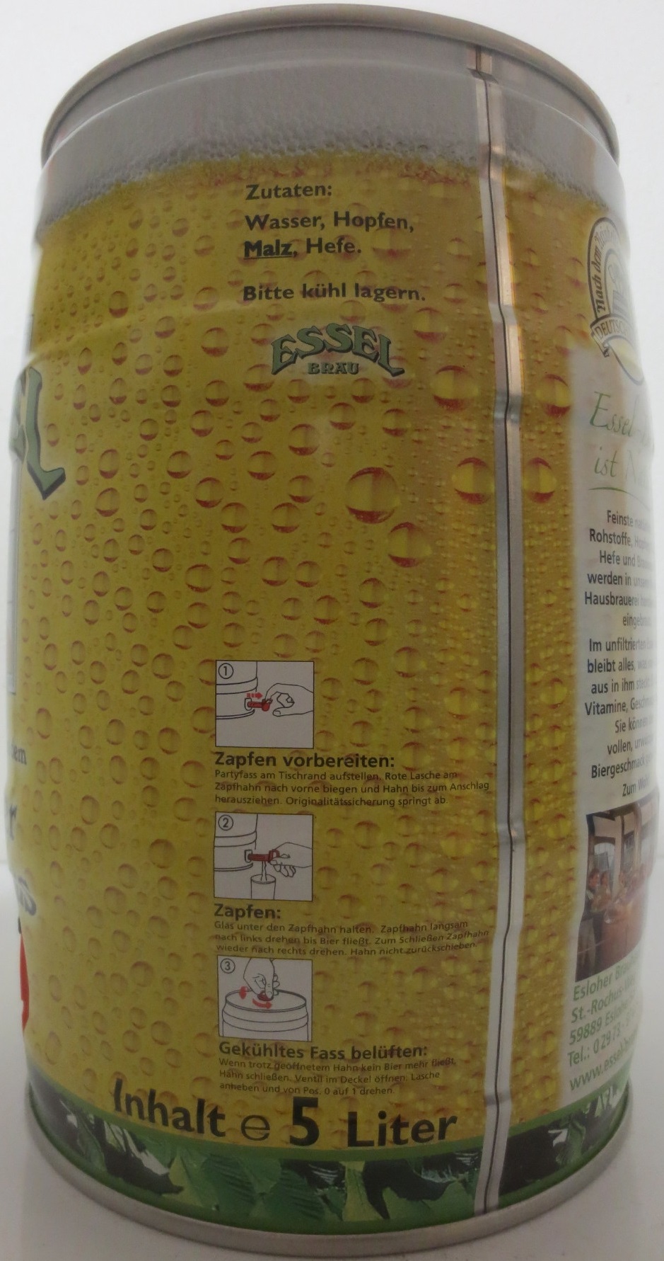 ESSEL BRÄU Das Naturbier aus dem Esloher Brauhaus (5L) Nr.1