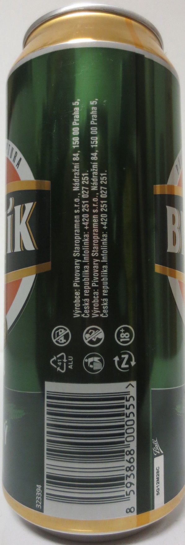 BRANÍK Alk. 4,1% obj. SVĚTLÝ (CZ) (50cl) (B/O) č.3