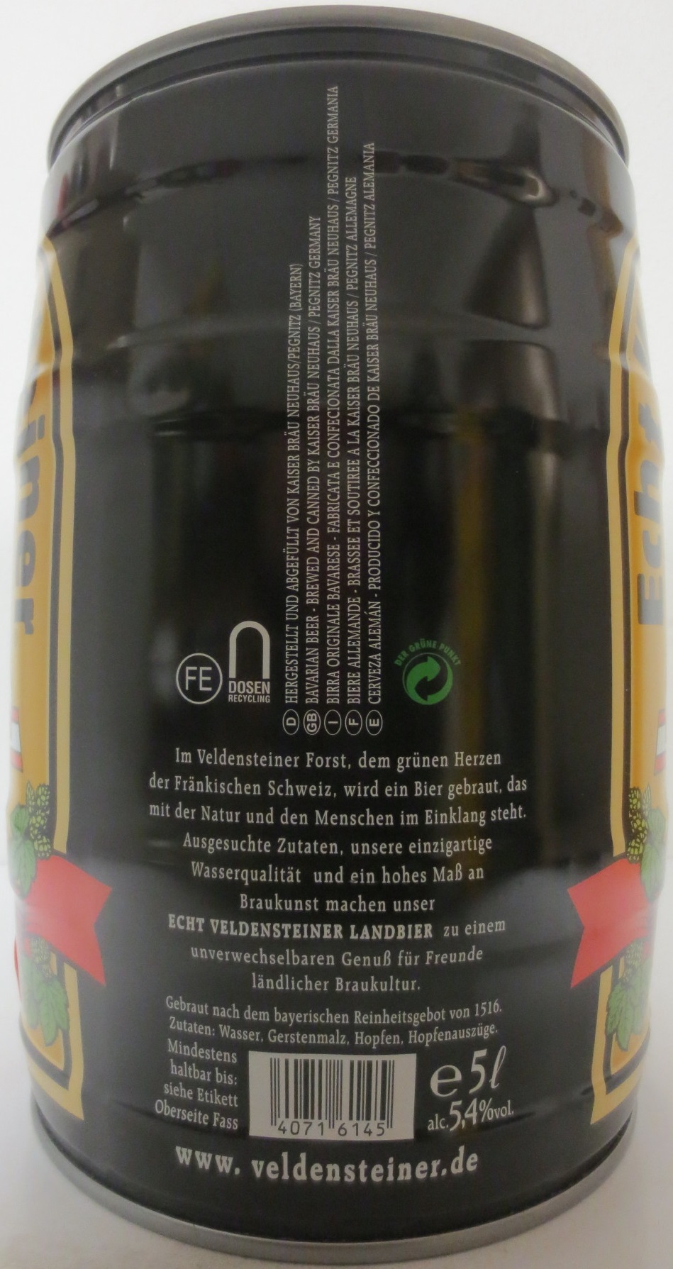 LANDBIER Echt Veldensteiner (5L) Nr.1 