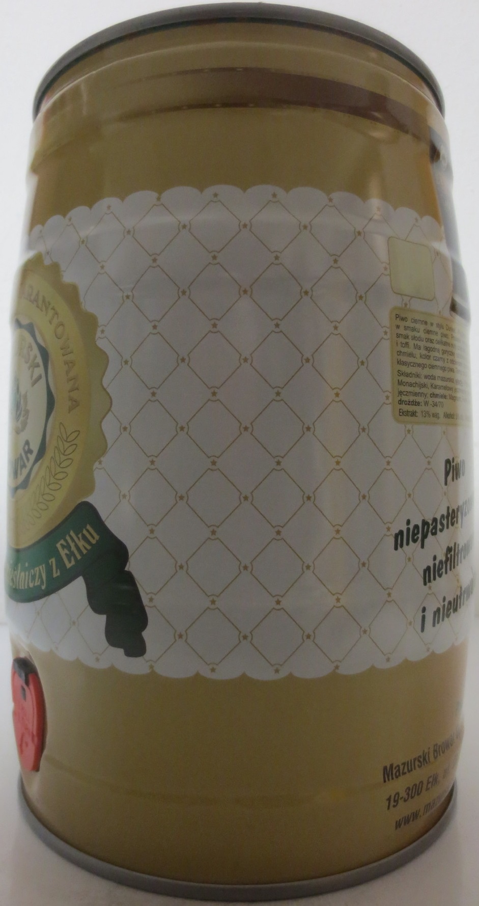 MAZURSKI BROWAR Rzemieślniczy Browar z Elku (5L) Nr.1