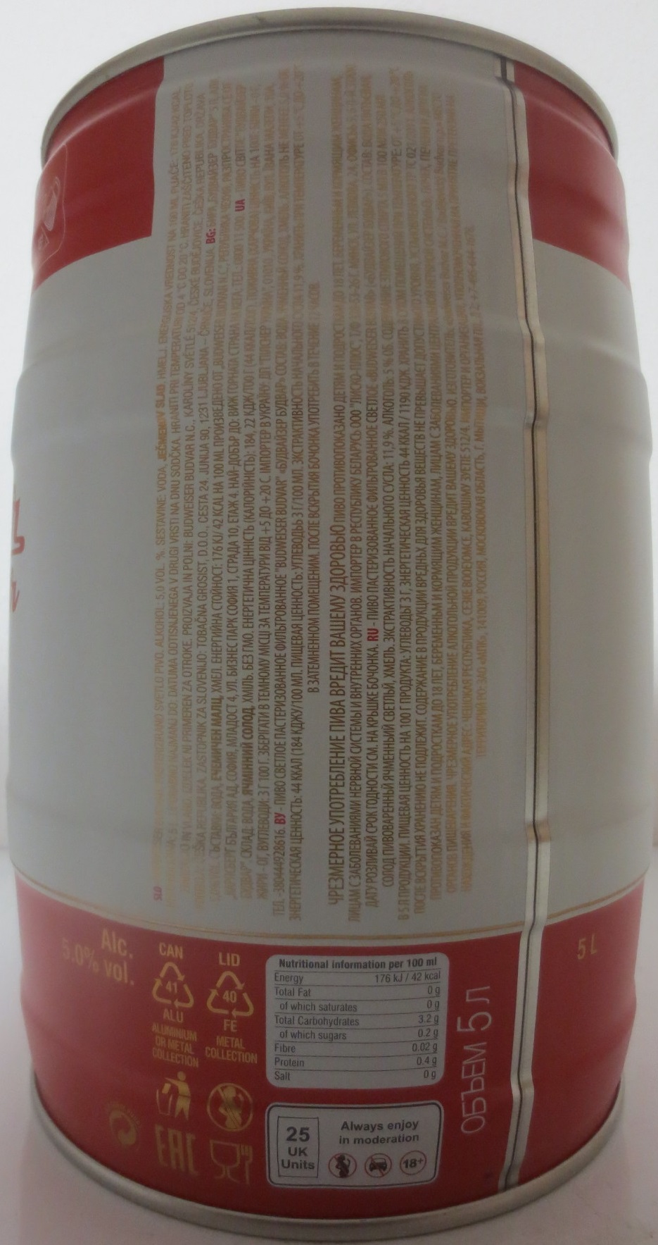 Budweiser Budvar ORIGINAL CZECH LAGER (5L) č.7