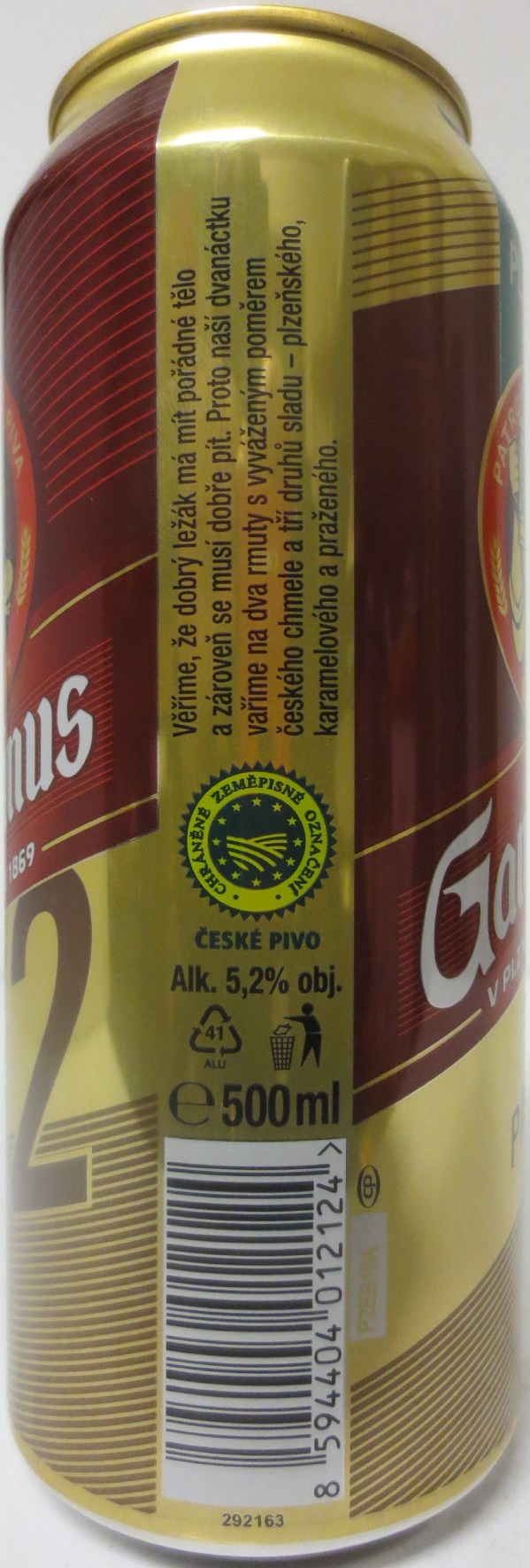 Gambrinus PATRON 12 NOVÁ PLNĚJŠÍ CHUŤ (50cl) (B/O) (CZ)
