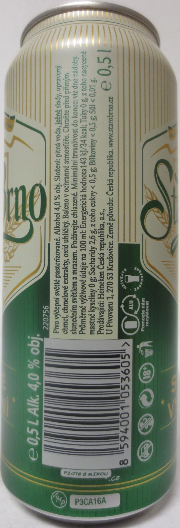 StaréBrno SVĚTLÉ VÝČEPNÍ (50cl) (B/O) č.1