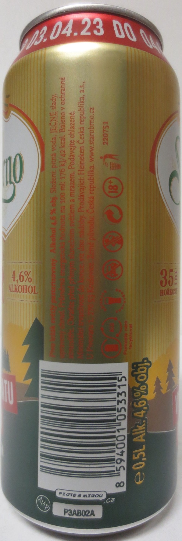 STAROBRNO BITR EXTRA HOŘKÝ LEŽÁK VYHRAJ CHATU PLNOU PIV A DALŠÍCH 500 CEN 23.4.2023 (50cl) (B/O) č.1