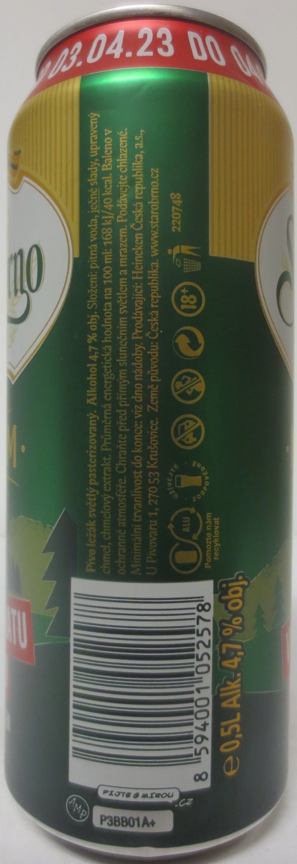 STAROBRNO MEDIUM LEŽÁK VYHRAJ CHATU PLNOU PIV A DALŠÍCH 500 CEN 23.4.2023 (50cl) (B/O) č.1