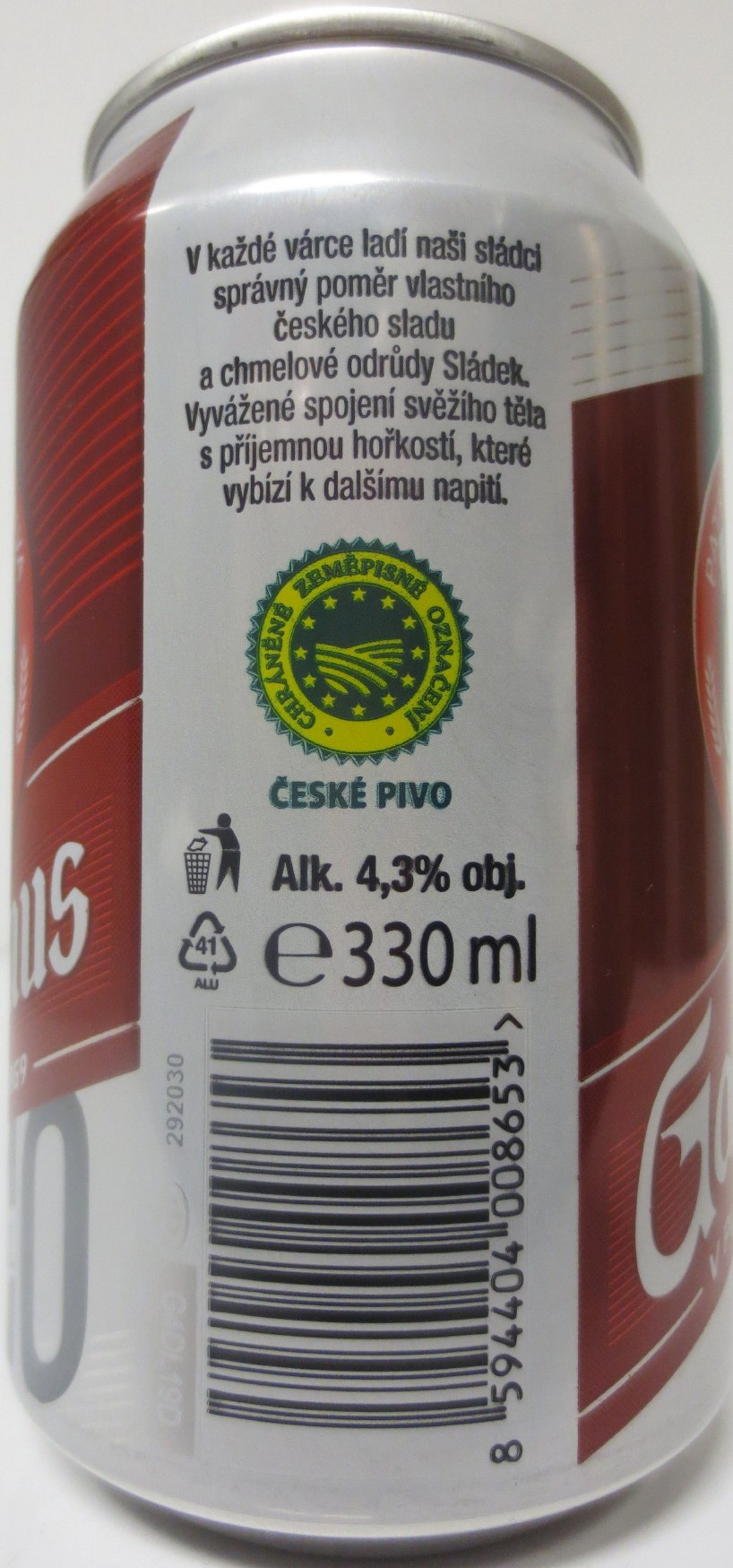 Gambrinus ORIGINÁL 10 NOVÁ PLNĚJŠÍ CHUŤ (CZ) (33cl) (B/O) č.1