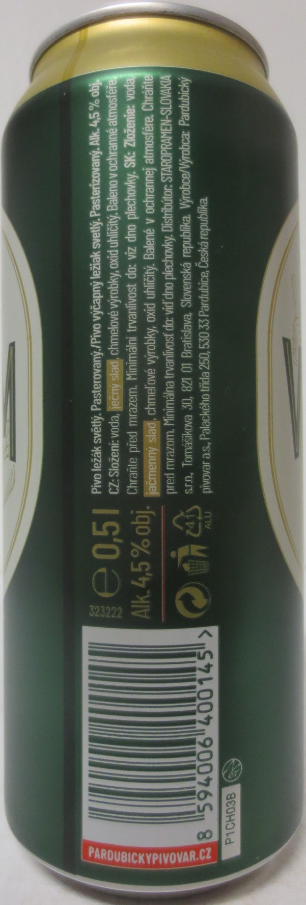 VILÉM JEDENÁCTKA SVĚTLÁ PARDUBICKÝ PIVOVAR (50cl) (B/O) č.1