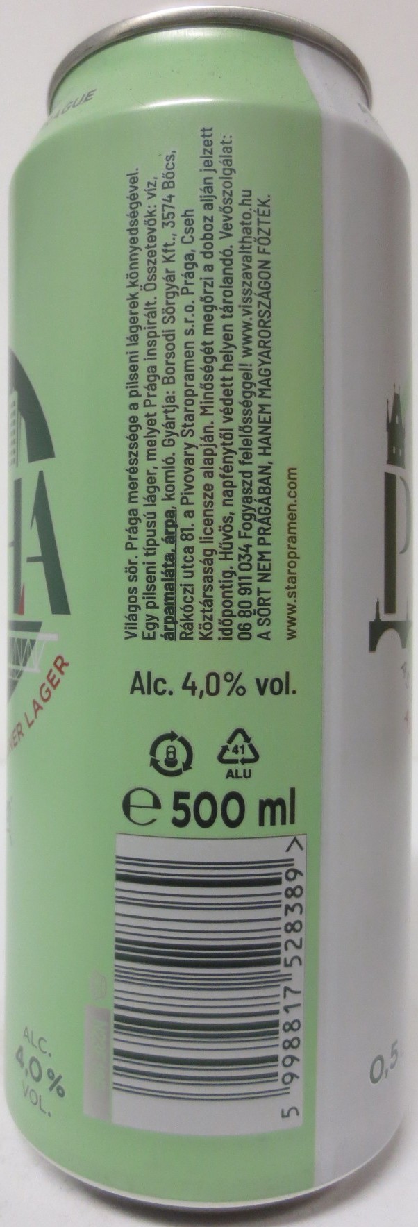 PRAHA BY Staropramen (H) (50cl) (B/O) č.1