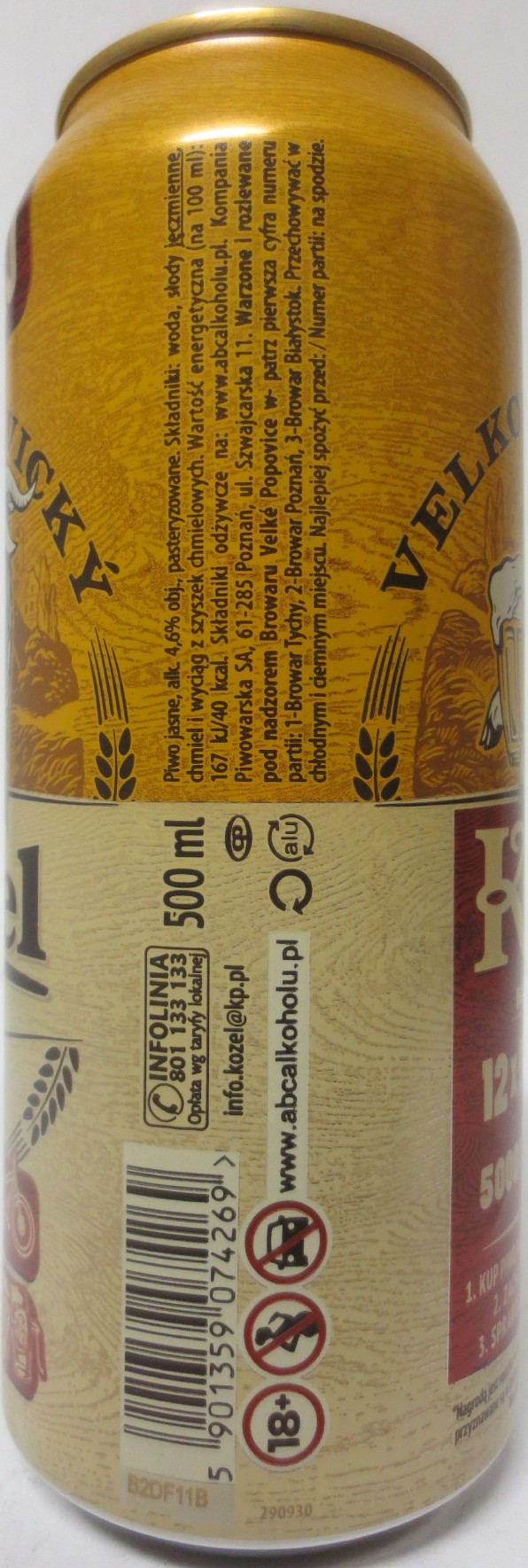 VELKOPOPOVICKÝ Kozel 1874 LEŽÁK WYGRAJ (50cl) (B/O) č.1 