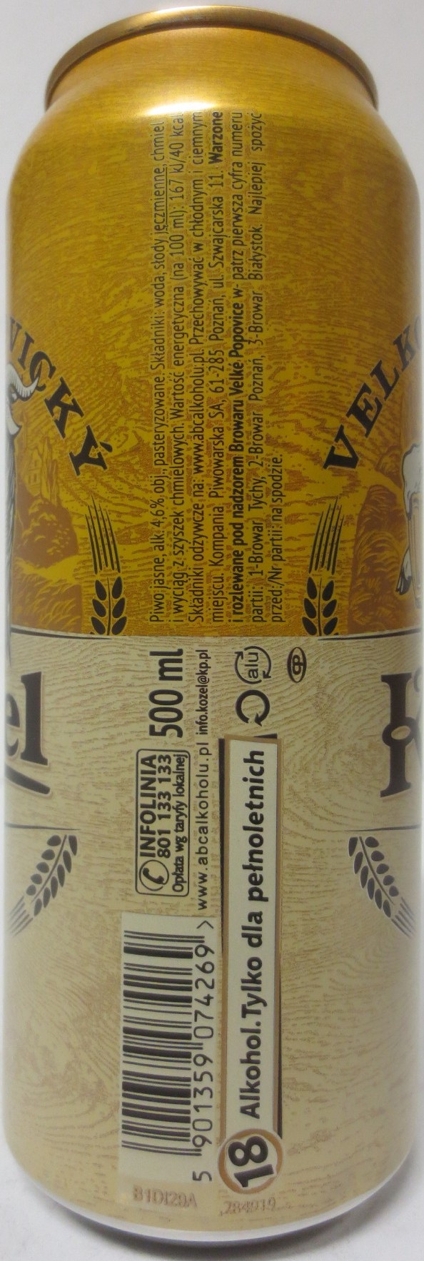 VELKOPOPOVICKÝ Kozel 1874 LEŽÁK (PL) (50cl) (B/O) č.1