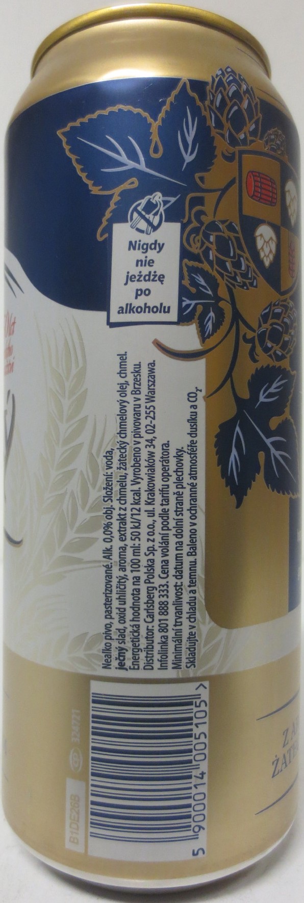 Žatecký 0,0% S AROMATICKÝM ŽATACKÝM CHMELEM (50cl) (B-O) č.1