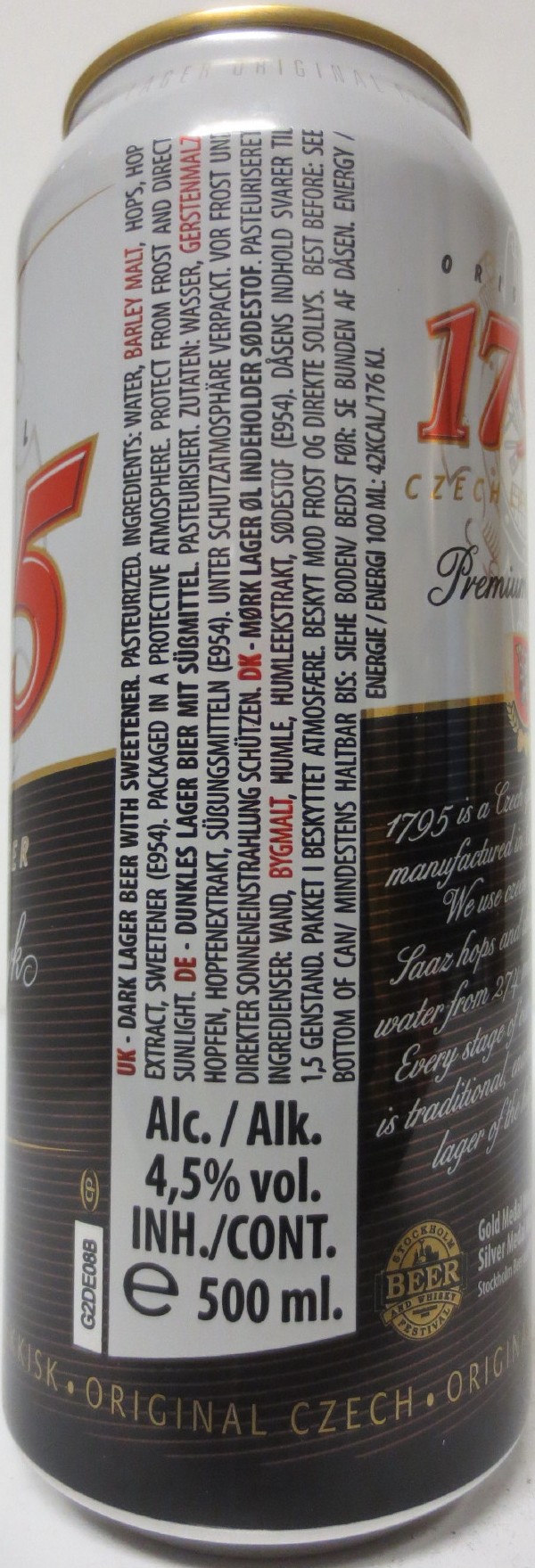 1795 CZECH LAGER BEER Premium Dark (50cl) (B/O) č.1