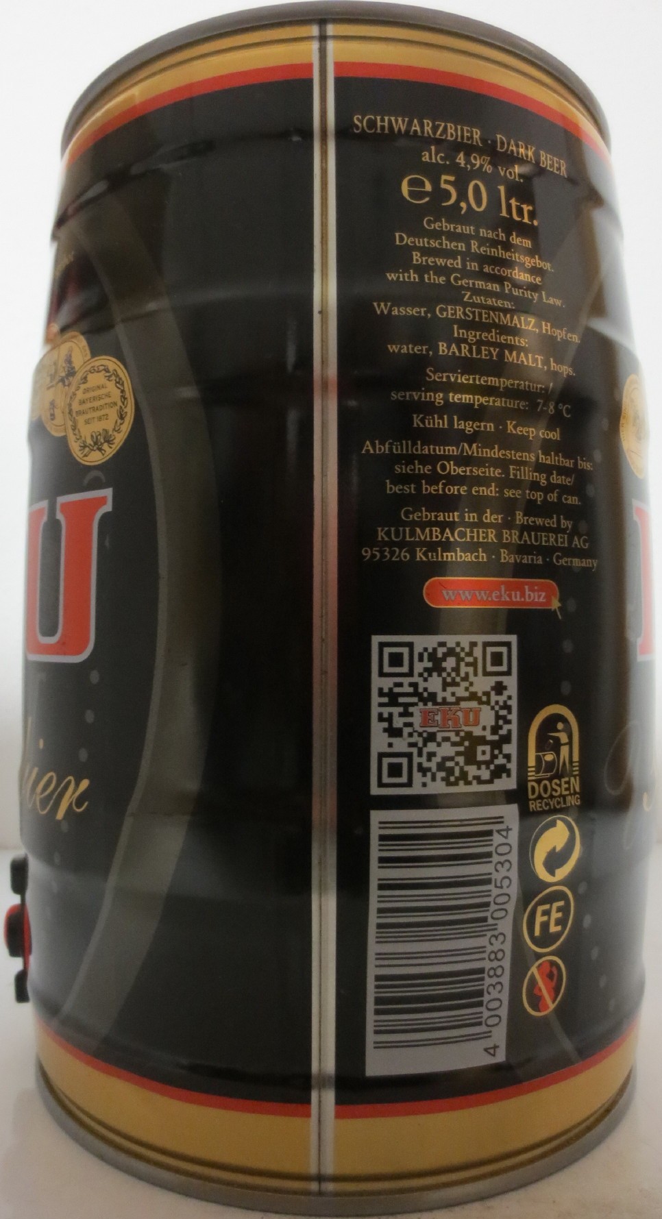 EKU Schwarzbier SEIT 1872 (5L) Nr.1 