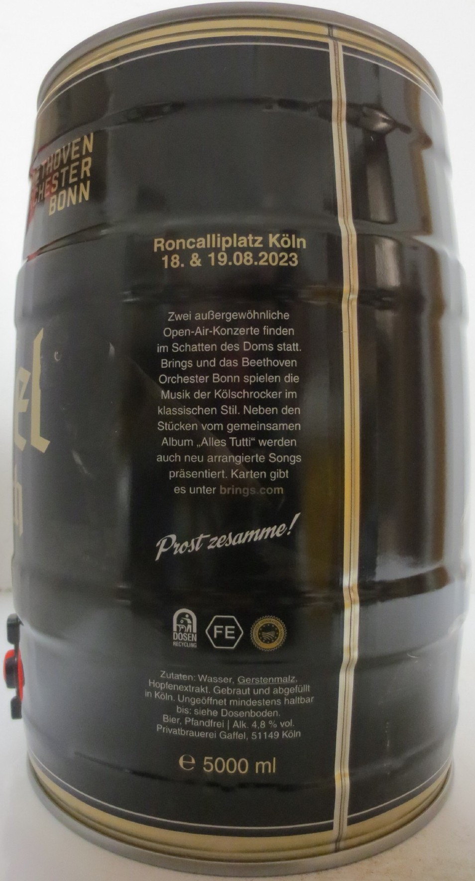 Gaffel kölsch Alles Tutti! BRINGS BEETHOVEN ORCHESTER BONN (5L) Nr.1