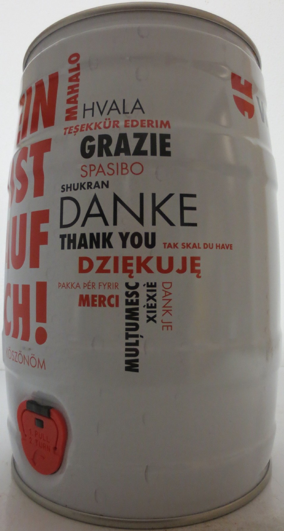 WÜRTH DANKE- BIER EIN PROST AUF EUCH! KÖSZÖNÖM (5L) Nr.1