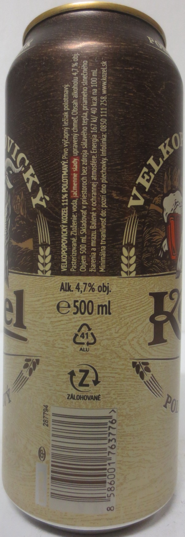 VELKOPOVICKÝ Kozel 1874 POLOTMAVÝ (SK) (50cl) (B/O) č.2