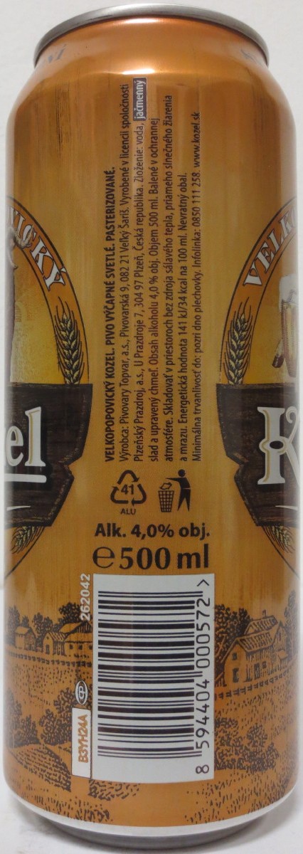 VELKOPOPOVICKÝ Kozel 1874 10% (SK) (50cl) (B/O) č.2