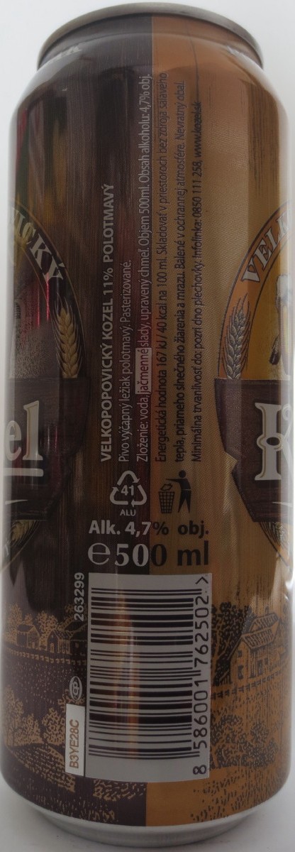 VELKOPOVICKÝ Kozel 1874 POLOTMAVÝ 11% (SK) (50cl) (B/O) č.1