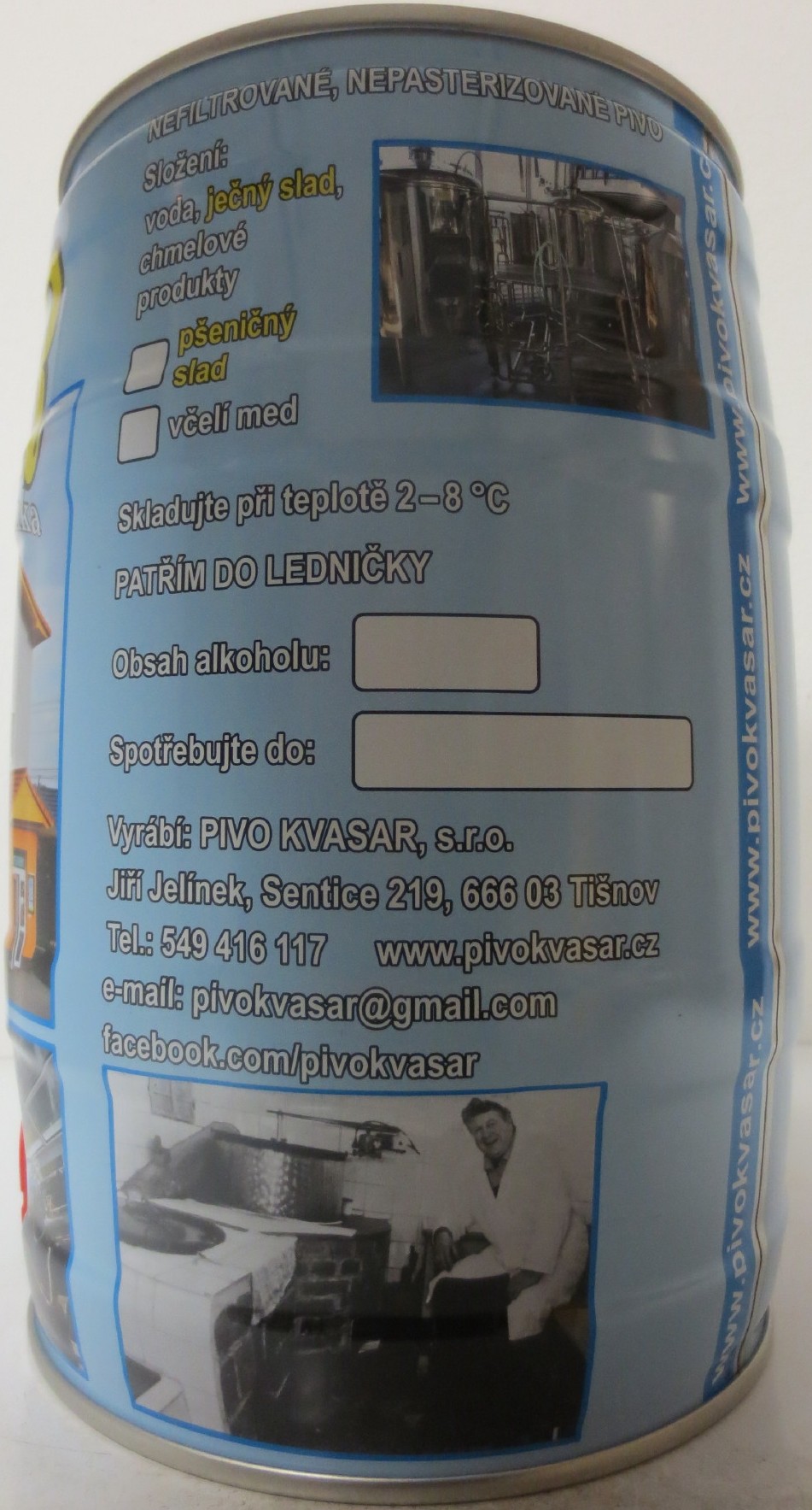 SENTICKÝ KVASAR nefiltrované pivo od Jelínka (5L) č.3 