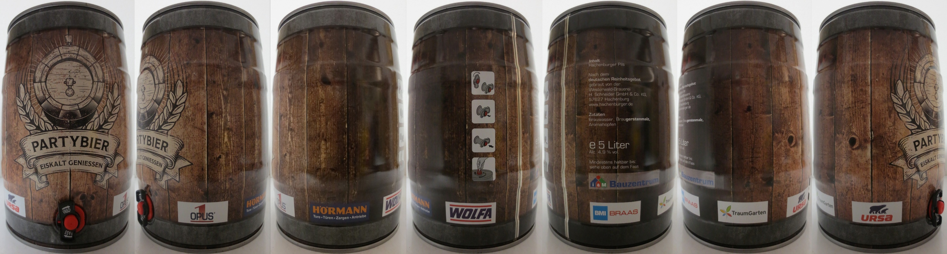 Hachenburger Pils PARTYBIER EISKALT GENIESSEN 1 OPUS (5L) Nr.1