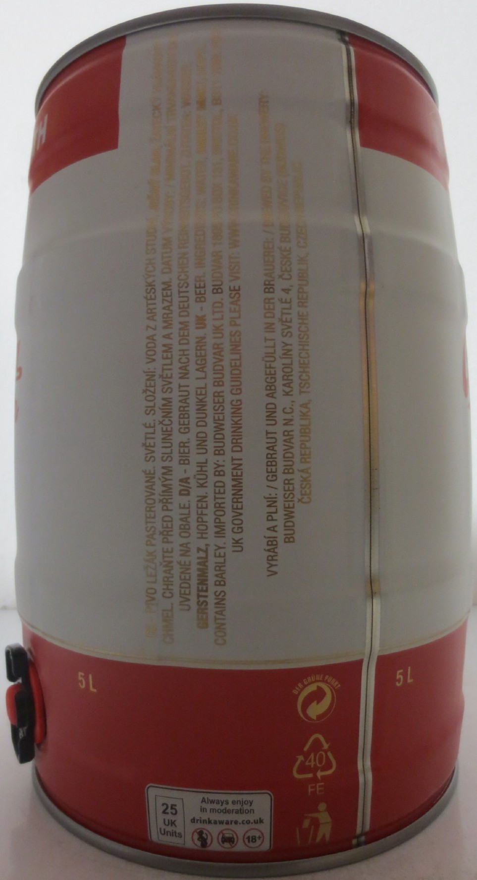 Budweiser Budvar ORIGINAL CZECH LAGER - WÜRTH (5L) č.2 