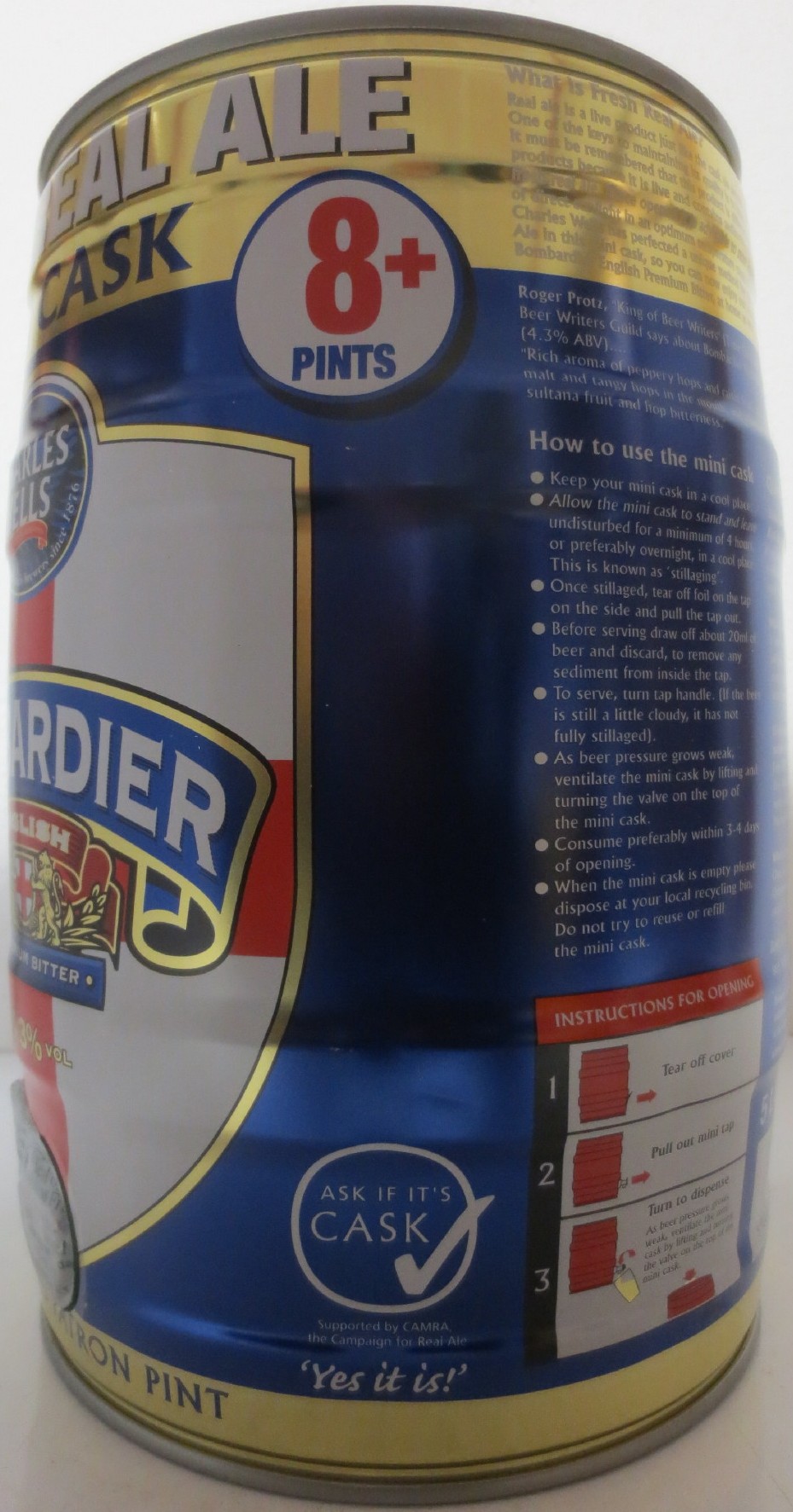BOMBARDIER ENGLISH PREMIUM BITTER (5L) Nr.2 