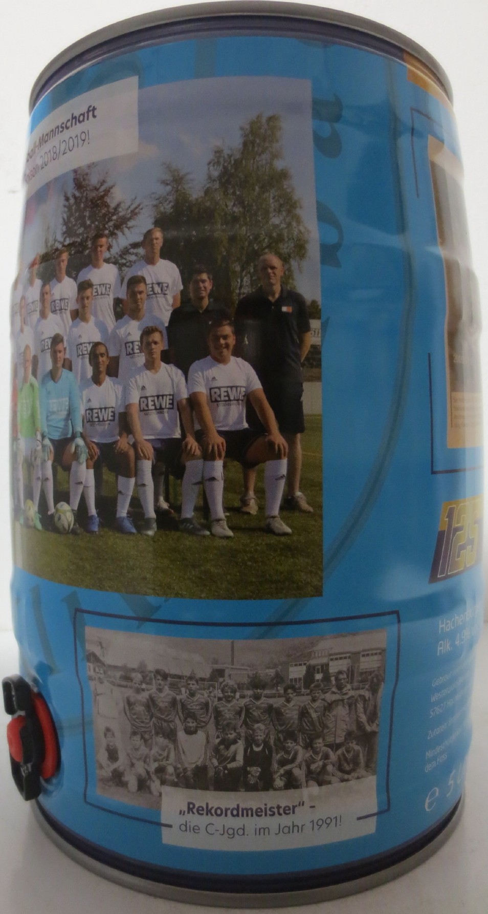 Hachenburger Pils Senioren Fußball-Mannchaft des TuS K-K Saison 2018-2019! (5L) Nr.1 