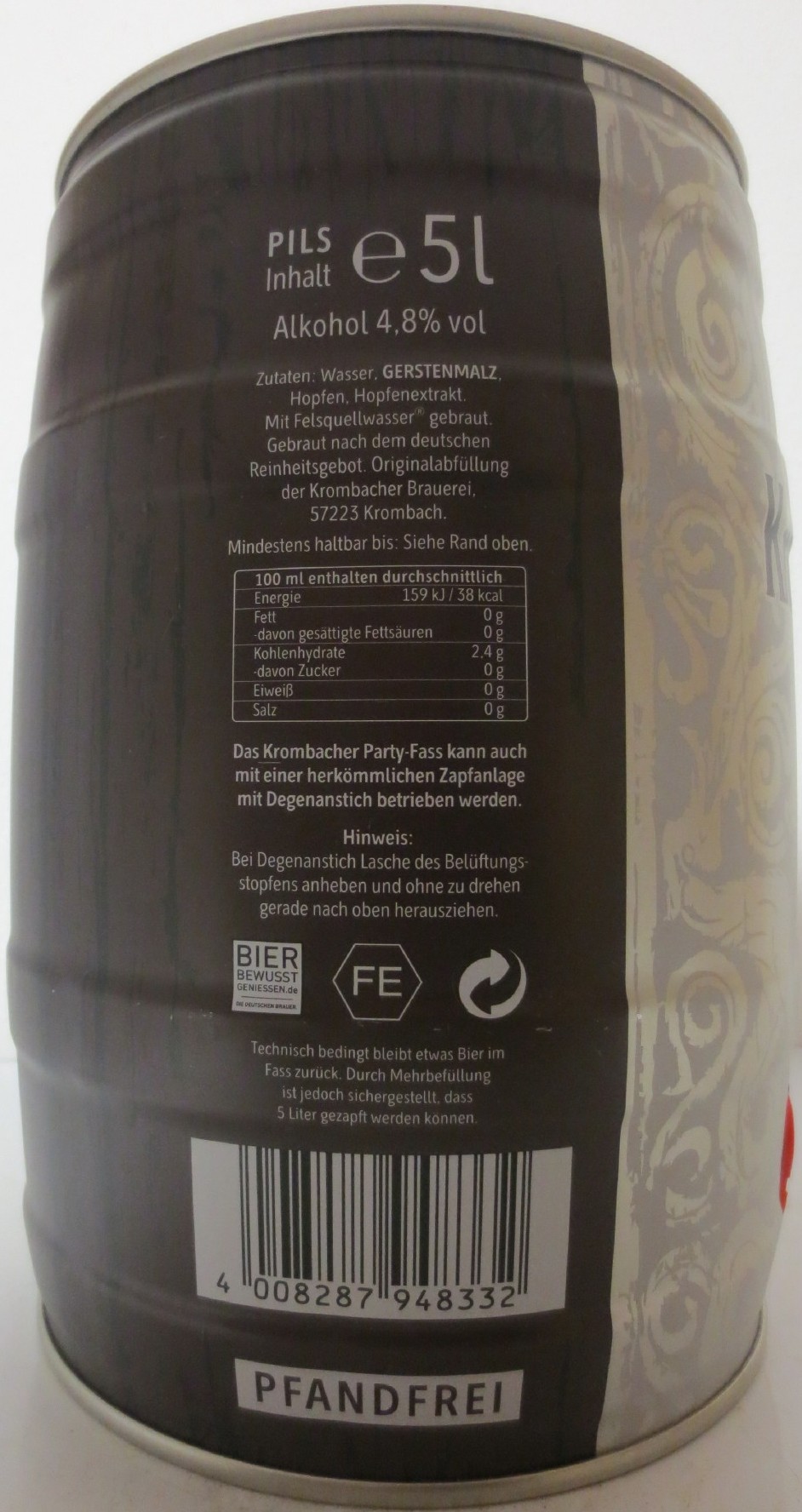 Krombacher Pils W:O:A WACKEN 2023 (5L) Nr.1 