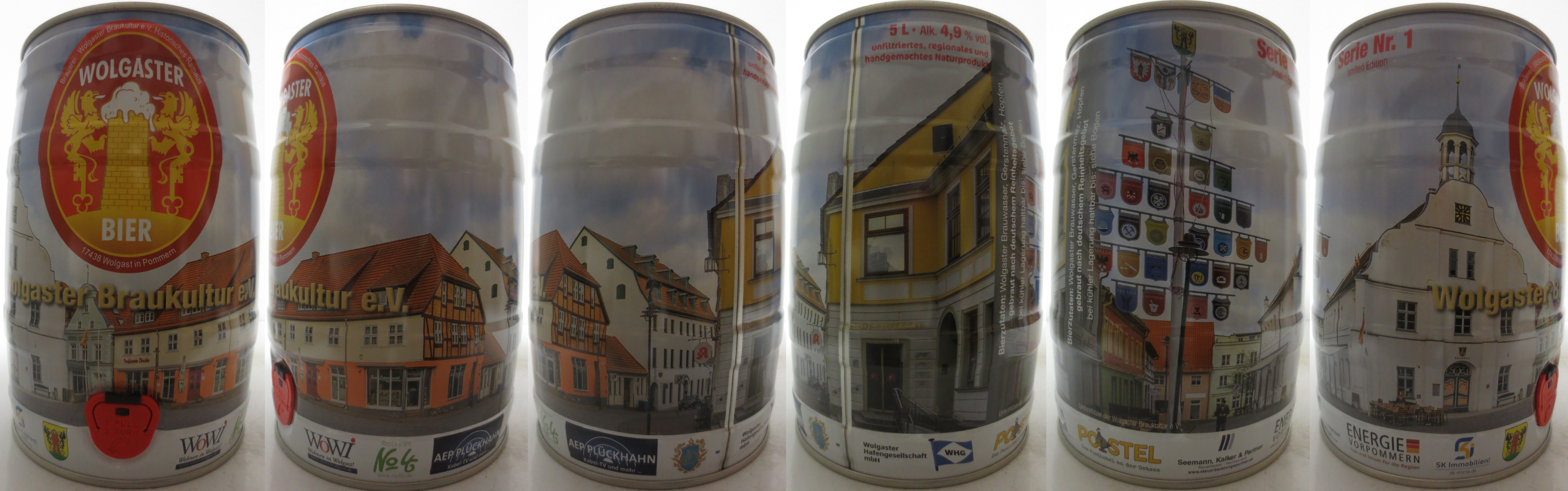 WOLGASTER BIER Wolgaster Braukulture e.V. Serie Nr.1 (5L) Nr.1