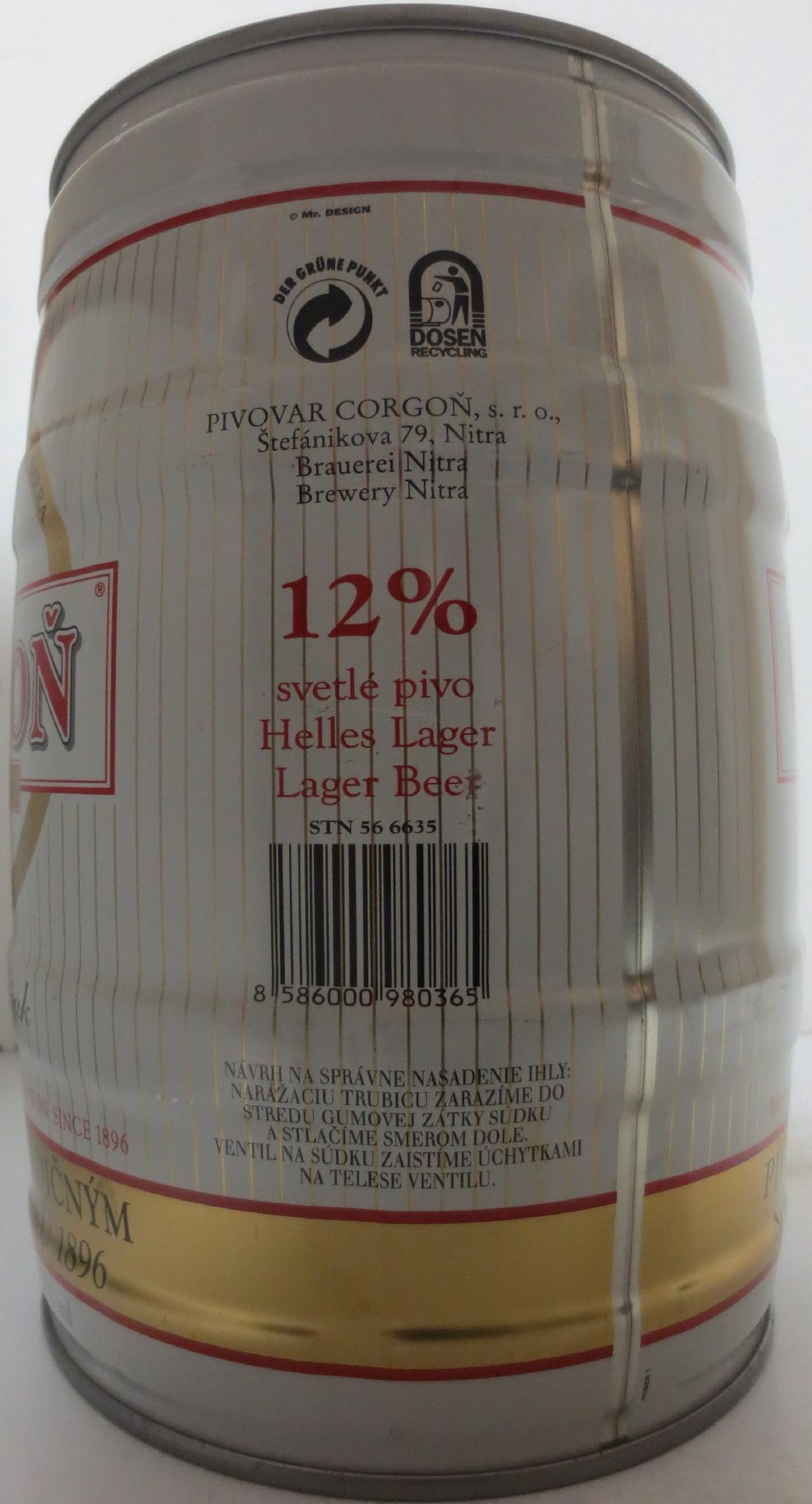 CORGOŇ PIVOVAR CORGOŇ Svetlý Ležiak (5L) č.1