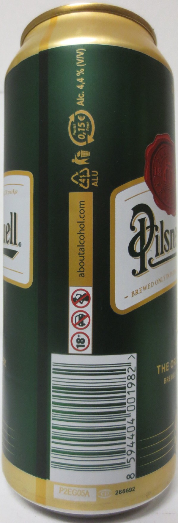 Pilsner Urquell P.U. THE ORIGINAL PILSNER BREWED THE ORIGINAL WAY (FIN) (50cl) (B/O) č.1