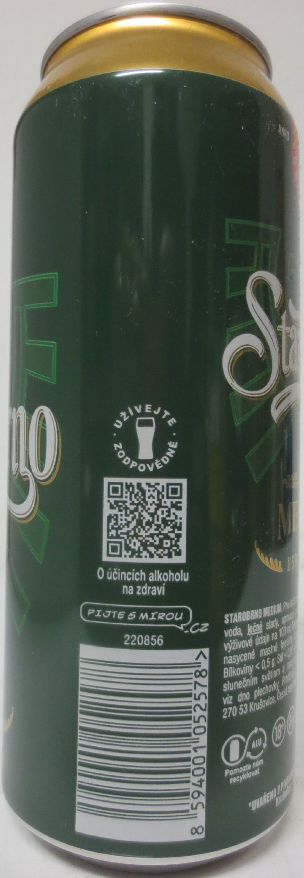 Starobrno MEDIUM S PLNOU CHUTÍ (50cl) (B/O) č.1 