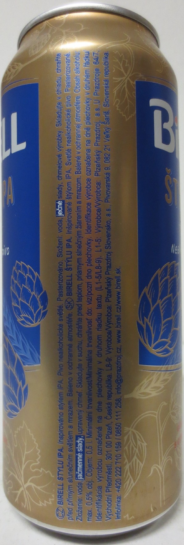 BIRELL STYLLU IPA Nealkoholické pivo OSVĚŽUJÍCÍ CHUŤ S CITRUSOVÝMI TÓNY (50cl) (B/O) č.1 