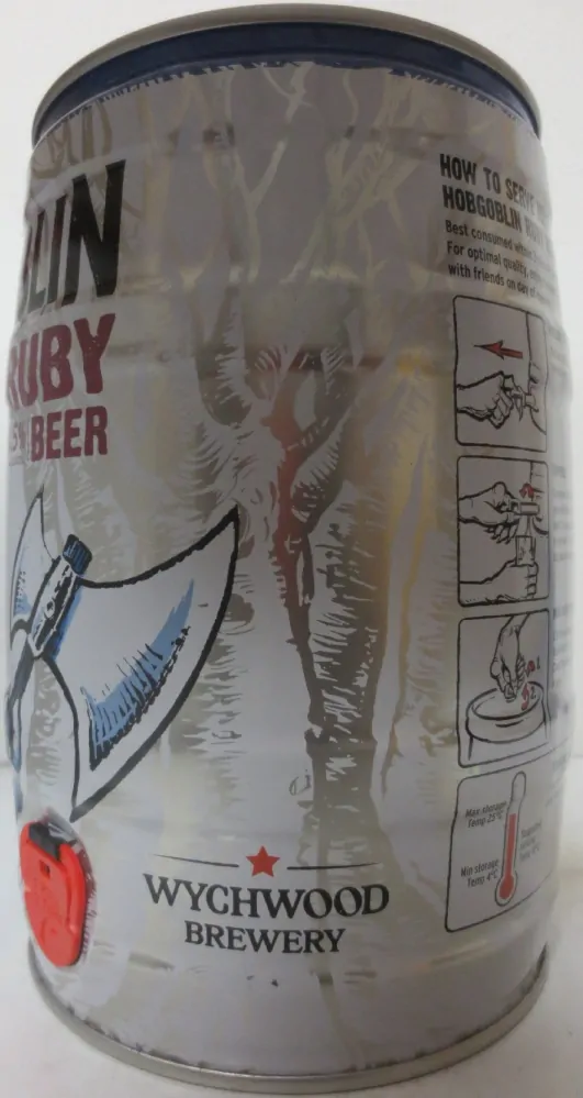 WYCHWOOD BREWERY HOBGOBLIN RUBY 4,5% ALC. VOL. BEER (5L) Nr.1