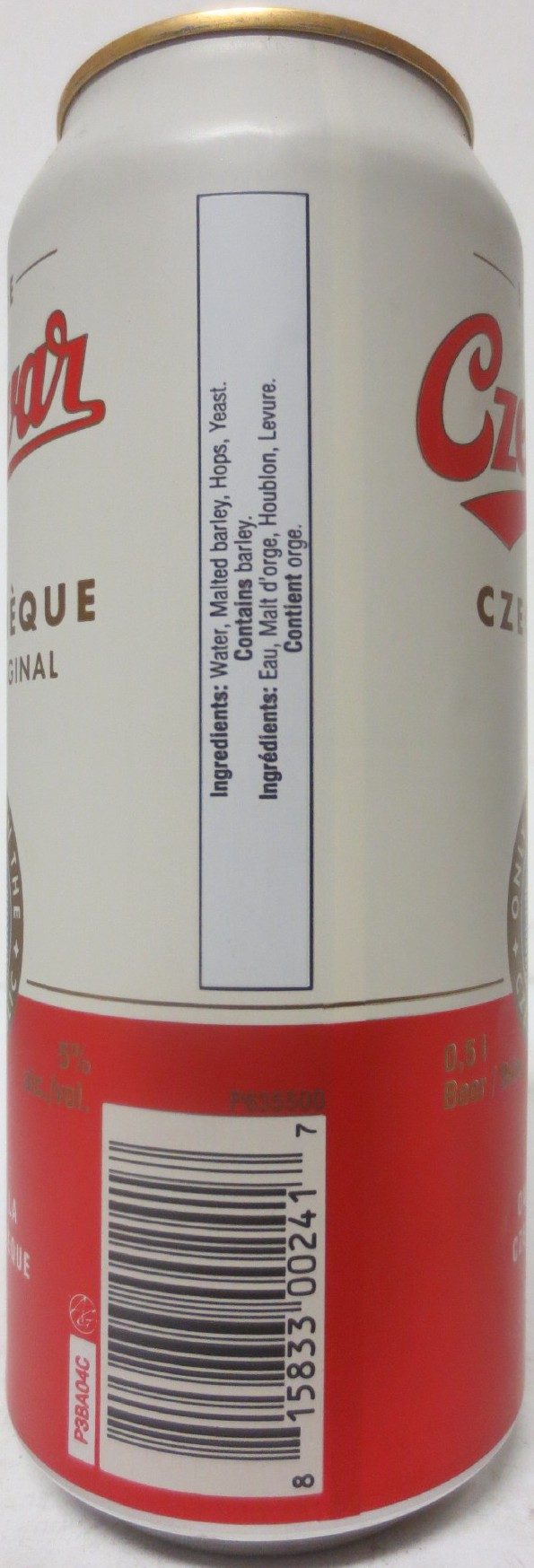 Czechvar LAGER TCHEQUE ORIGINAL IMPORTÉE (CDN) (50cl) (T/O) č.1 