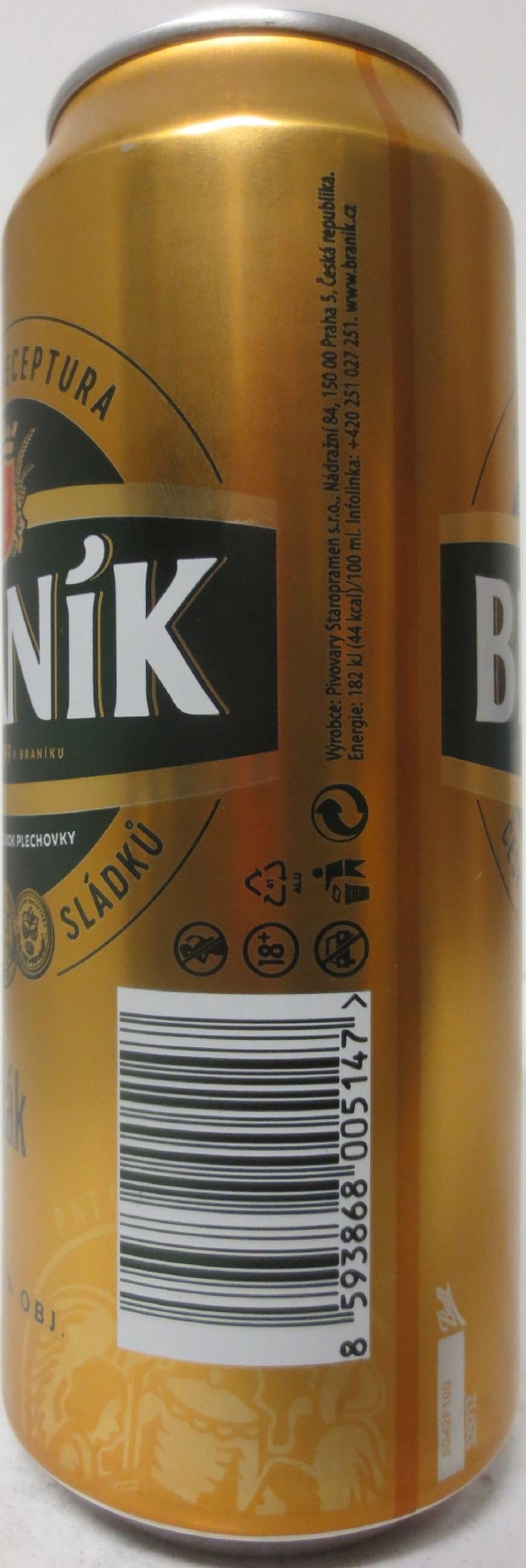 BRANÍK Ležák ALK. 5,2% OBJ. (CZ) (50cl) (B/O) č.2