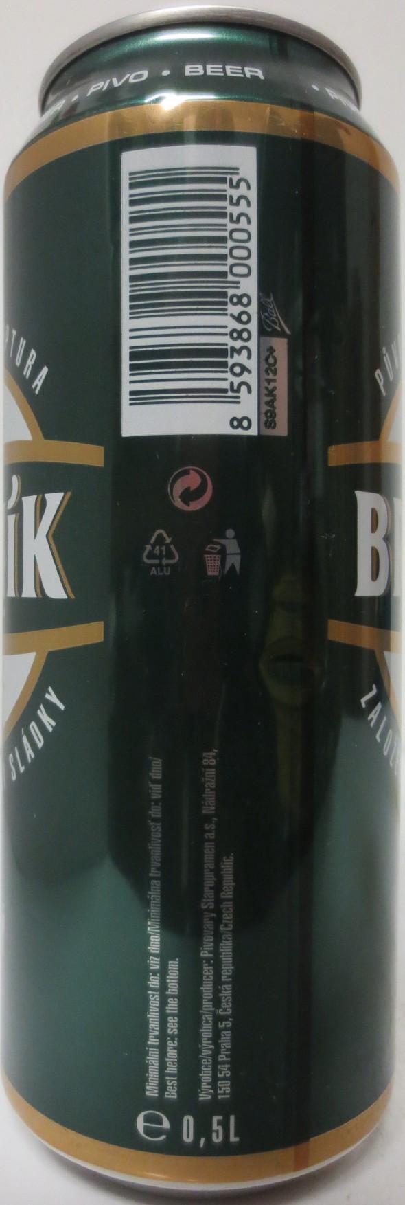 BRANÍK PŮVODNÍ RECEPTURA ZALOŽENO ČESKÝMI SLÁDKY SVĚTLÝ (50cl) (B/O) č.1