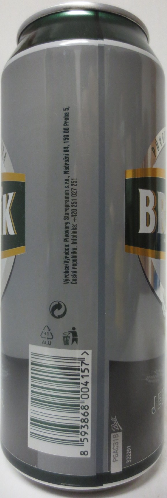 BRANÍK Alk. 4,8% obj. JEDENÁCTKA (CZ) (50cl) (B/O) č.1 