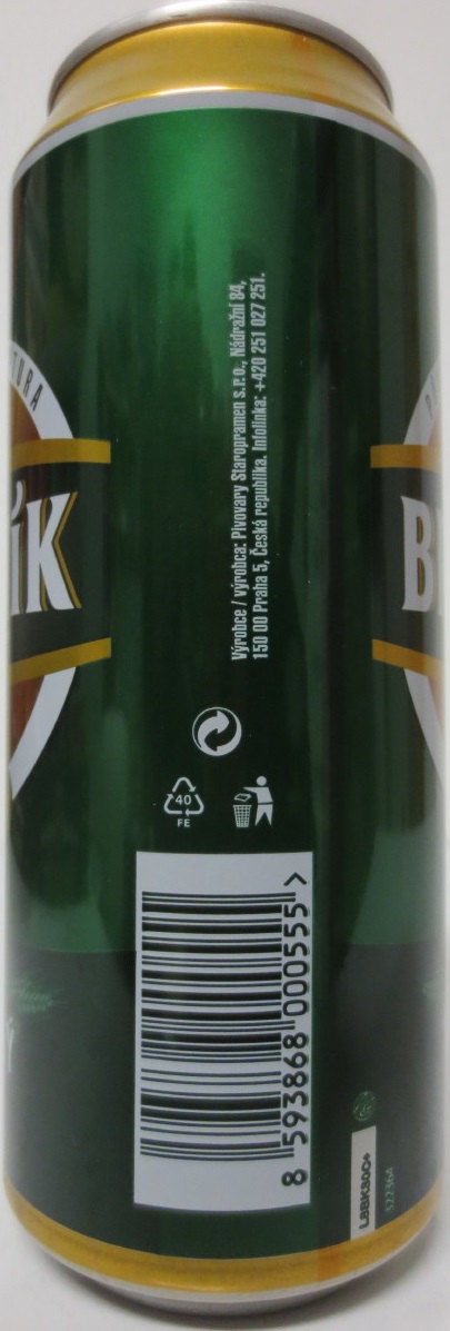 BRANÍK Alk. 4,1% obj. SVĚTLÝ (CZ) (50cl) (B/O) č.1