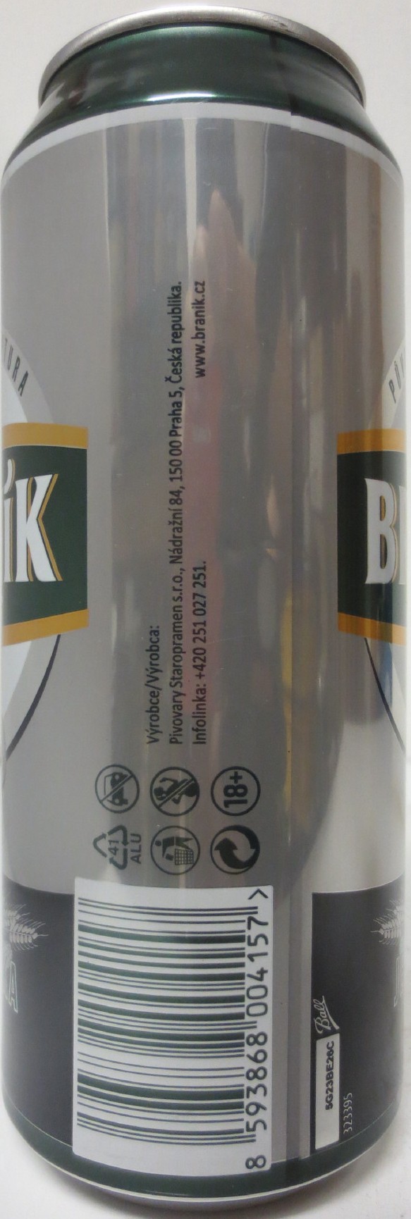 BRANÍK Alk. 4,8% obj. JEDENÁCTKA (CZ) (50cl) (B/O) č.3 