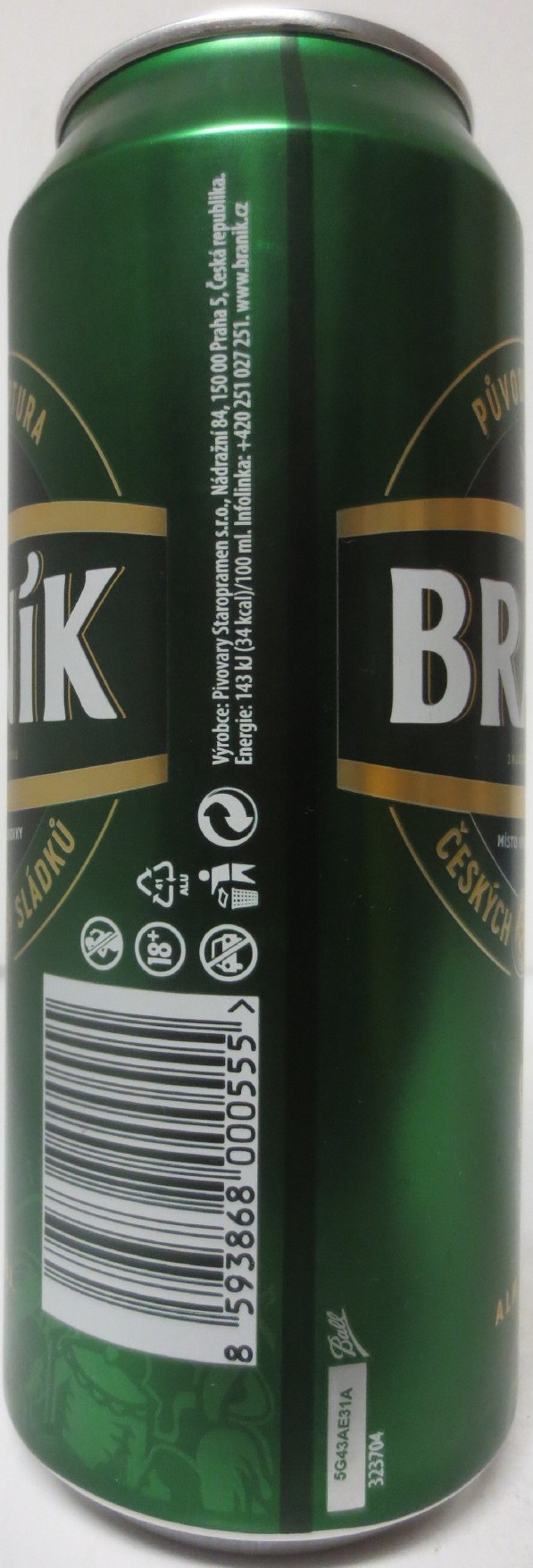 BRANÍK Světlý ALK. 4,1% OBJ. (CZ) (50cl) (B/O) č.2 