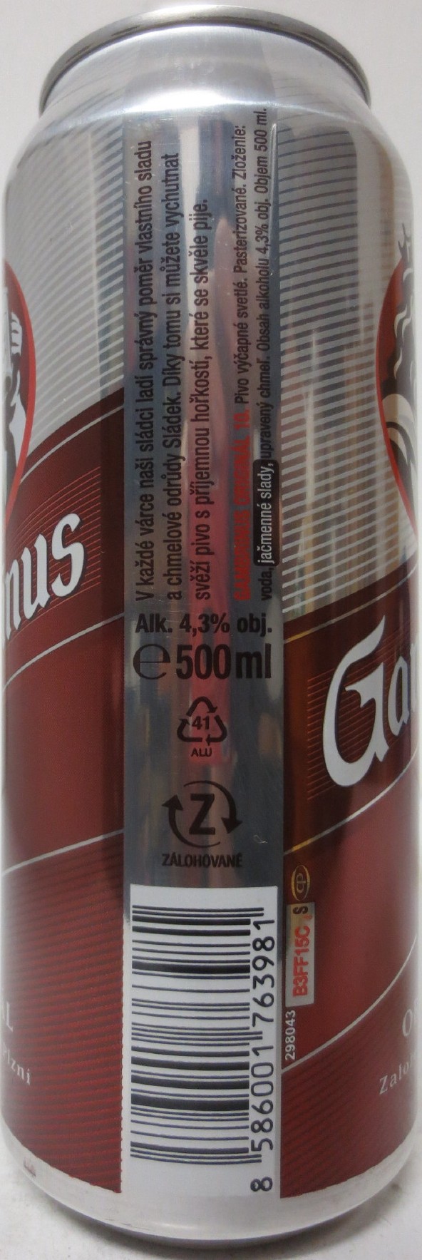 Gambrinus 10 ORIGINAL Založeno 1869 v Plzni (SK) (50cl) (B/O) č.2