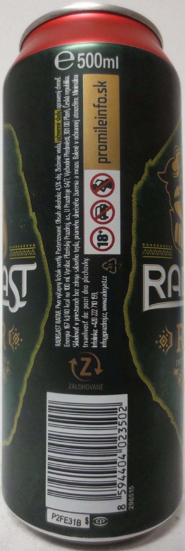 RADEGAST RATAR (SK) (50cl) (B/O) č.1