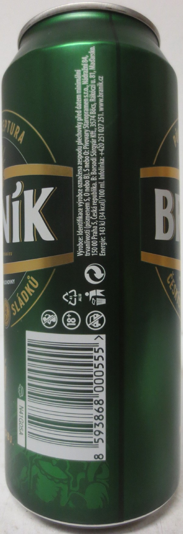 BRANÍK Světlý ALK. 4,1% OBJ. (CZ) (50cl) (B/O) č.3 