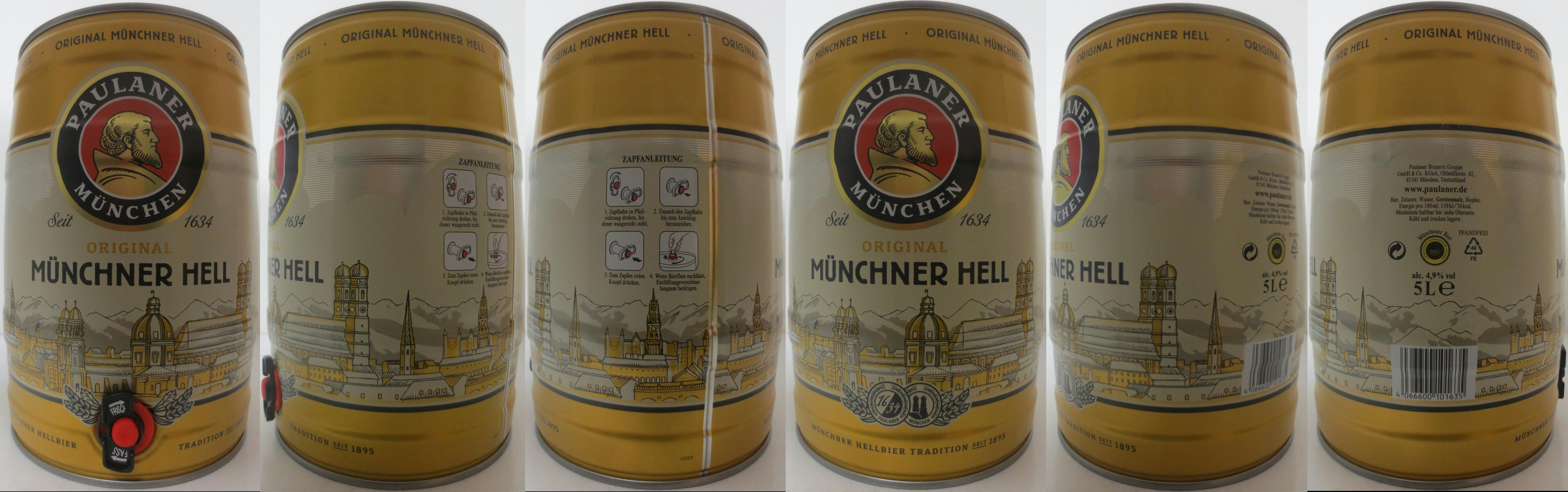 PAULANER MÜNCHEN ORIGINAL MÜNCHNER HELL (5L) Nr.1 