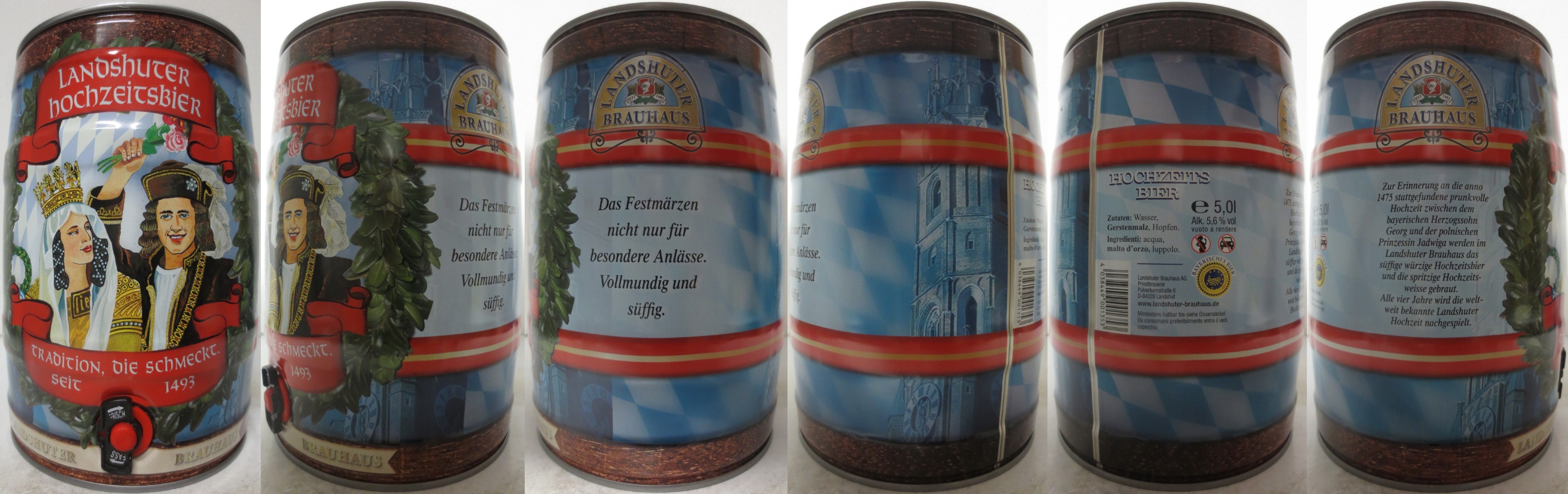 LANDSHUTER HOCHZEITSBIER TRADITION, DI SCHMECKT SEIT 1493 (5L) Nr.1