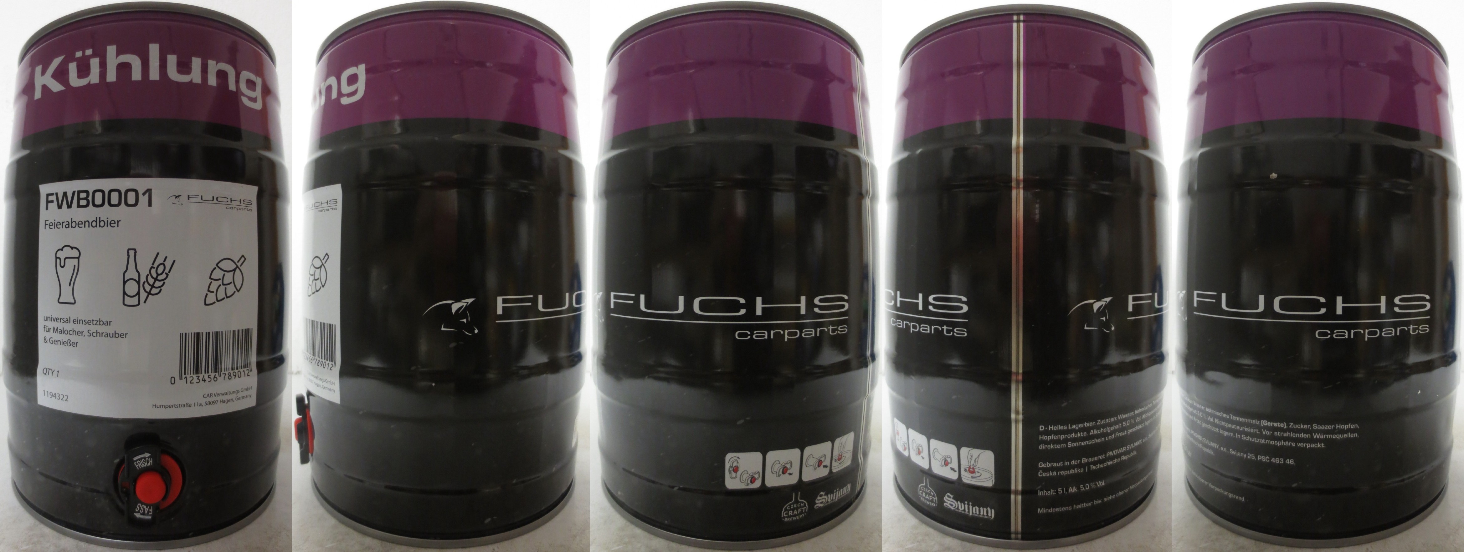 Svijany FUCHS carparts Kühlung FWB0001 Feierabendbier (5L) Nr.1 