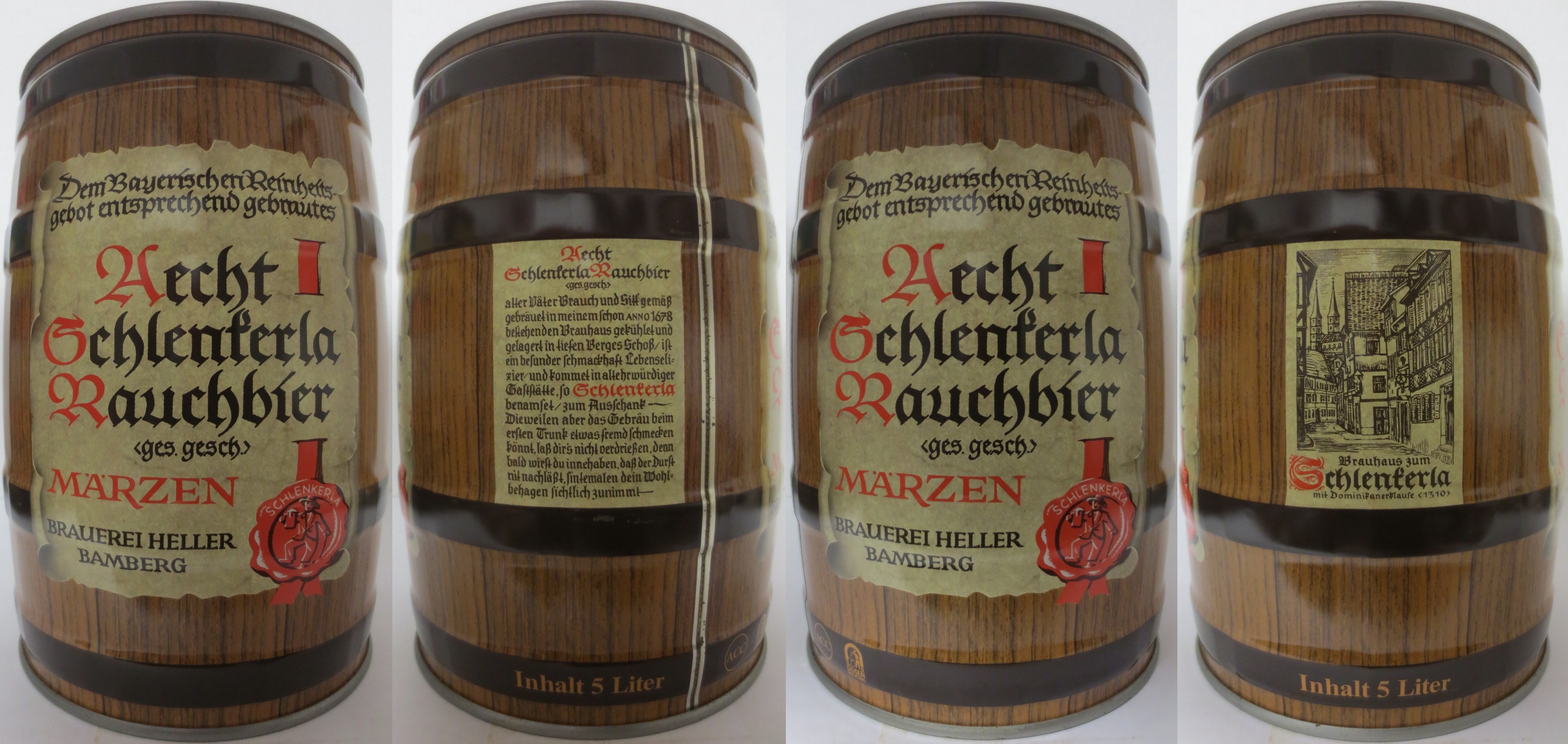Aecht Schlenferla Rauchbier ges.gesch MÄRZEN BRAUEREI HELLER BAMBERG (5L) Nr.3