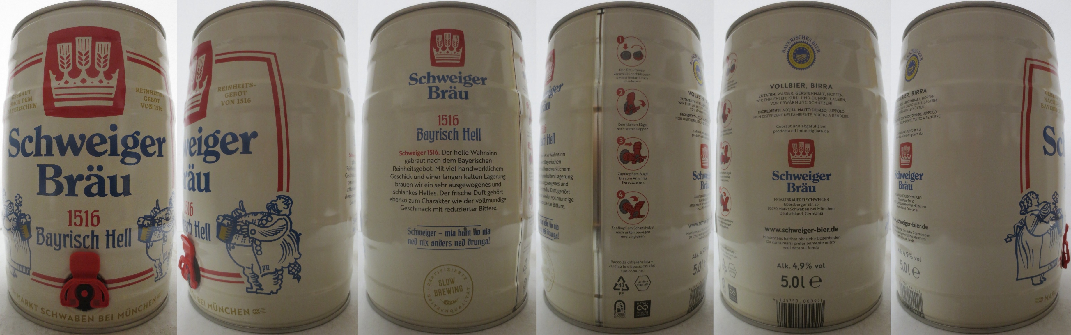 Schweiger Bräu 1516 Bayrisch Hell (5L) Nr.1 